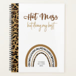 ホットメイル引用文ヒョウ印刷レインボー プランナー手帳<br><div class="desc">熱い混乱が私の、レインボーヒョウの印刷デザインとパーソナライズされたプランナーを行う。シンプル引用文を手に持つガーリートレンディーとモダンのレタ付きタイポグラフィ – 学校、オフィスおよびタスクのマ数々のーマに最適！</div>