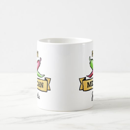 「ホットメキシコ」名前をカスタムするマグ コーヒーマグカップ (中央)