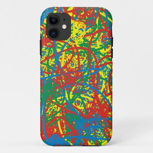 ホットメッカラフルグブラスト赤いイエローグリーンアート Case-Mate iPhoneケース (裏面)