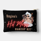 ホットメッパーソナライズされたグメイクアップアクセサリーバッグ アクセサリーポーチ (裏面)