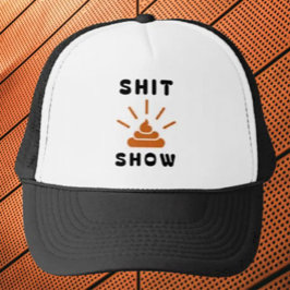 ホットメッ表現シュトラッカー帽おもしろい – 漫画ウンチ キャップ