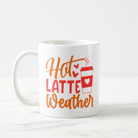 ホットラテの天気 コーヒーマグカップ (左)