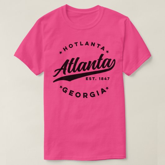 ホットランタアトランタジョージアUSA 1847ヴィンテージアスレチック Tシャツ (デザイン正面)