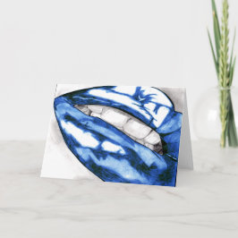 ホットリップグリーティングカード（青） カード