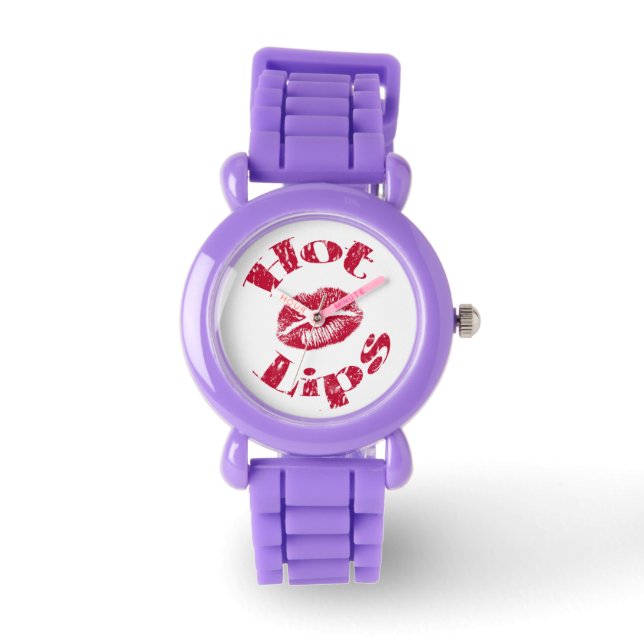 ホットリップ赤い唇 腕時計 (正面)