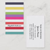 ホットレインボーストライプ秋ファッションカラー 名刺 (正面/裏面)