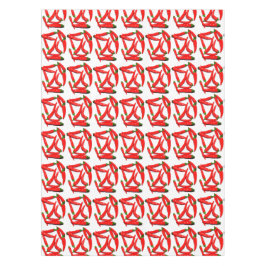 ホットレッドスタイリッシュグリーンチリユーミーピーパー  テーブルクロス