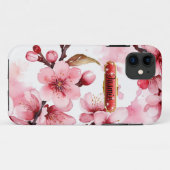 ホットレッドピンクさくらんぼ花開くiPhone / iPadケース Case-Mate iPhoneケース (裏面(横))