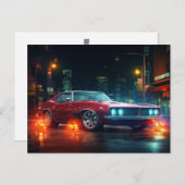 ホットレッドホイールシネマティックオートポストカード ポストカード (正面/裏面)