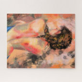 ホットレディ – 抽象芸術ウーマン体絵画オリジナルズ ジグソーパズル (横)