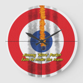 ホットロックニトロのカーラーの時計 – 赤 ラージ壁時計