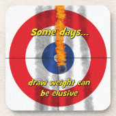 ホットロック'draw weight'カーラーのコースター – （赤） コースター (正面)