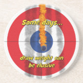 ホットロック'draw weight'砂岩コースター – （赤） コースター (正面)