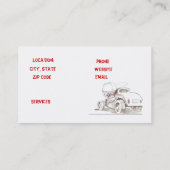 ホットロッドおよび自動車名刺のアイディア 名刺 (裏面)