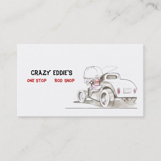 ホットロッドおよび自動車名刺のアイディア 名刺 (正面)