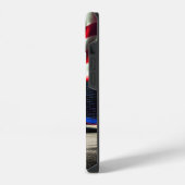 ホットロッドとアメリカ国旗 iPhoneケース (左側面)