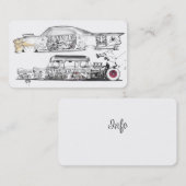 ホットロッドと自動車名刺アイディア 名刺 (正面/裏面)