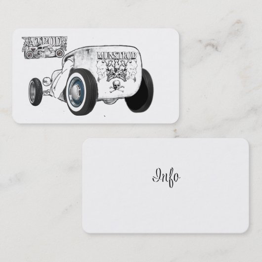 ホットロッドと自動車名刺アイディア 名刺 (正面/裏面)