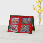 ホットロッドのクリスマスカード カード (黄色い花)