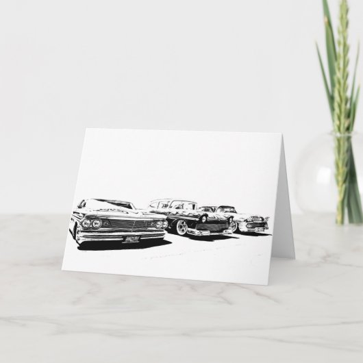 ホットロッドのグリーティングカード サンキューカード (正面)