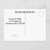 ホットロッドパーティー ファイヤー ウェディング RSVP インビテーションポストカード (裏面)