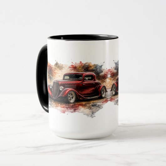 ホットロッド カスタムカー コーヒーマグ マグカップ (正面左)