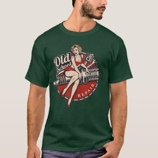ホットロッド レトロ ビンテージ ヴィンテージカー ロカビリー オールドS Tシャツ