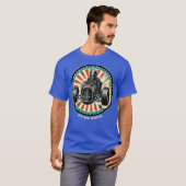 ホットロッド レーシング コミックブック スタイル Tシャツ (正面フル)