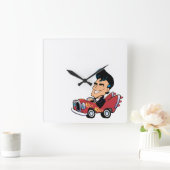 ホットローダー スクエア壁時計 (ホーム)