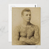 ホットヴィンテージタトゥーマン ポストカード (正面/裏面)