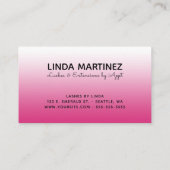 ホット明るい赤紫色ピンクグラデーションロゴ 名刺 (裏面)