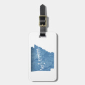 ホット春アーカンスウッドグレイン ラゲッジタグ (正面縦)