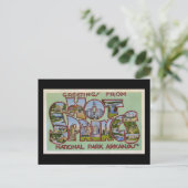 ホット春ズ国立公園アーカンソーからの挨拶 ポストカード (スタンド正面)