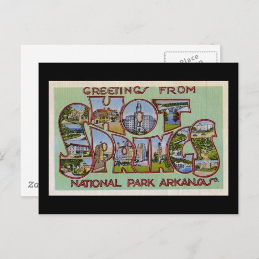 ホット春ズ国立公園アーカンソーからの挨拶 ポストカード (正面/裏面)