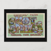 ホット春ズ国立公園アーカンソーからの挨拶 ポストカード (正面)