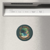 ホット春ナショナルパークレトロ動揺してサークル マグネット (インサイチュ (食洗機))