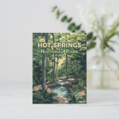 ホット春ナショナル・パーク・アーカンソーレトロ ポストカード (スタンド正面)