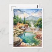 ホット春ナショナル・パーク・ウォーター絵画・カラー ポストカード (正面/裏面)