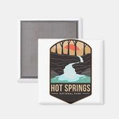 ホット春国立公園のエンブレムパッチロゴ マグネット (正面/裏面)