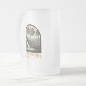 ホット春国立公園ヴィンテージエンブレム フロストグラスビールジョッキ (正面左)