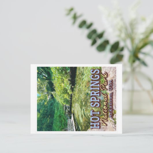 ホット春国立公園 – アーカンソー統一された州 ポストカード (スタンド正面)