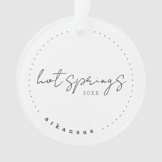 ホット春、アーカンソー州AR旅行統一された州 オーナメント (正面)