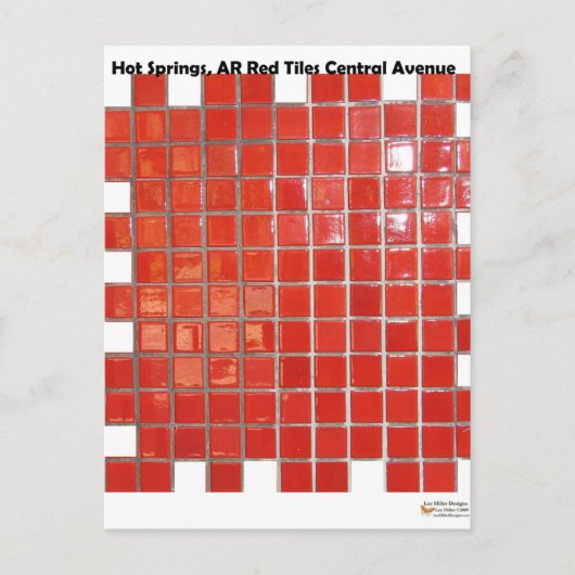 ホット春、ARレッドタイル中央Aveギフト ポストカード (正面)