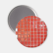 ホット春、ARレッドタイル中央Aveギフト マグネット (正面/裏面)