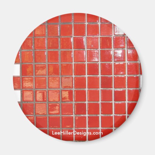 ホット春、ARレッドタイル中央Aveギフト マグネット (正面)