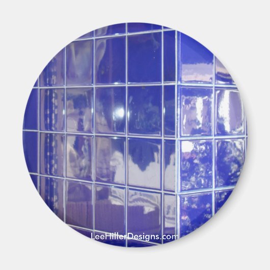 ホット春、AR BlueTile反射ギフトアパレル マグネット (正面)