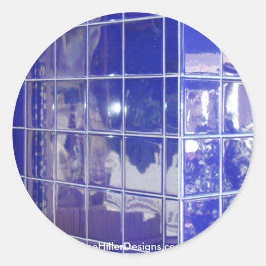 ホット春、AR BlueTile反射ギフトアパレル ラウンドシール (正面)