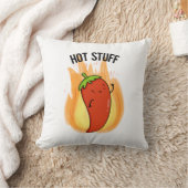ホット物おもしろいレッドホットチリペッパーPun クッション (ブランケット)