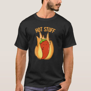 ホット物おもしろいレッドホットチリ唐辛子プンダークBG Tシャツ