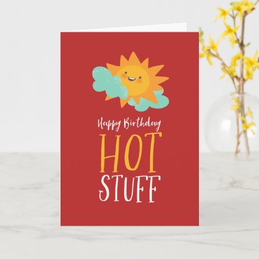 ホット物キュートサマーサンプリンおもしろいハッピーバースデー カード (黄色い花)